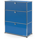 USM Haller Kommode mit 3 Schubladen, H 95 + 4 x B 75 x T 35 cm, Enzianblau RAL 5010