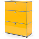 USM Haller Kommode mit 3 Schubladen, H 95 + 4 x B 75 x T 35 cm, Goldgelb RAL 1004