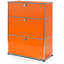 USM Haller Kommode mit 3 Schubladen, H 95 + 4 x B 75 x T 35 cm, Reinorange RAL 2004