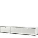 USM Haller Lowboard XL, individualisierbar, Lichtgrau RAL 7035, Mit 3 Klappen, 35 cm