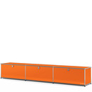 USM Haller Lowboard XL, individualisierbar, Reinorange RAL 2004, Mit 3 Klappen, 35 cm