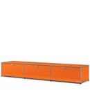 USM Haller Lowboard XL, individualisierbar, Reinorange RAL 2004, Mit 3 Klappen, 50 cm