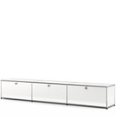 USM Haller Lowboard XL, individualisierbar, Reinweiß RAL 9010, Mit 3 Klappen, 35 cm