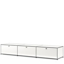 USM Haller Lowboard XL, individualisierbar, Reinweiß RAL 9010, Mit 3 Klappen, 50 cm