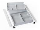 USM Inos Materialeinsatz für A6-Schublade (Rollcontainer), Lichtgrau RAL 7035