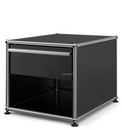 USM Haller Nachttisch mit Schublade, Graphitschwarz RAL 9011, Klein (H 39 x B 42,5 x T 53 cm)