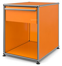 USM Haller Nachttisch mit Schublade, Reinorange RAL 2004, Groß (H 54 x B 42,5 x T 53 cm)