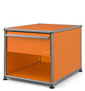 USM Haller Nachttisch mit Schublade, Reinorange RAL 2004, Klein (H 39 x B 42,5 x T 53 cm)