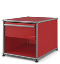 USM Haller Nachttisch mit Schublade, USM rubinrot, Klein (H 39 x B 42,5 x T 53 cm)