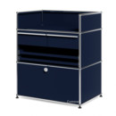 USM Haller Praxis-Sideboard, Stahlblau RAL 5011, Kein Schloss