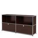 USM Haller Sideboard L, individualisierbar, USM braun, Offen, Mit 2 Klappen