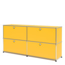 USM Haller Sideboard L, individualisierbar, Goldgelb RAL 1004, Mit 2 Klappen, Mit 2 Klappen