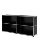 USM Haller Sideboard L, individualisierbar, Graphitschwarz RAL 9011, Offen, Offen