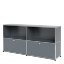 USM Haller Sideboard L mit 2 Klappen, Mittelgrau RAL 7005