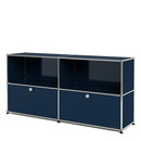 USM Haller Sideboard L mit 2 Klappen, Stahlblau RAL 5011