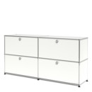 USM Haller Sideboard L, individualisierbar, Reinweiß RAL 9010, Mit 2 Klappen, Mit 2 Klappen