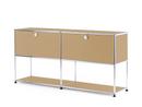 USM Haller Sideboard L mit 2 Klappen, unten Struktur, USM beige