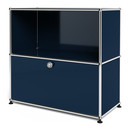 USM Haller Sideboard M mit 1 Klappe, Stahlblau RAL 5011