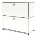 USM Haller Sideboard M, individualisierbar, Reinweiß RAL 9010, Mit Klappe, Mit Klappe