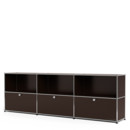 USM Haller Sideboard XL, individualisierbar, USM braun, Offen, Mit 3 Klappen