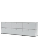 USM Haller Sideboard XL, individualisierbar, Lichtgrau RAL 7035, Mit 3 Klappen, Mit 3 Klappen