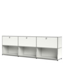 USM Haller Sideboard XL, individualisierbar, Reinweiß RAL 9010, Mit 3 Klappen, Offen