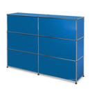 USM Haller Theke Typ 1, Enzianblau RAL 5010, 150 cm (2 Elemente), 35 cm