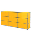 USM Haller Theke Typ 1, Goldgelb RAL 1004, 225 cm (3 Elemente), 50 cm