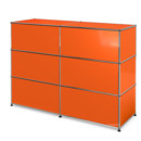 USM Haller Theke Typ 1, Reinorange RAL 2004, 150 cm (2 Elemente), 50 cm