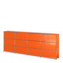 USM Haller Theke Typ 1, Reinorange RAL 2004, 300 cm (4 Elemente), 35 cm