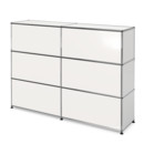 USM Haller Theke Typ 1, Reinweiß RAL 9010, 150 cm (2 Elemente), 35 cm