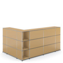 USM Haller Theke Typ 4, USM beige, Ecke offen