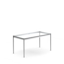 USM Haller Tisch, 150 x 75 cm, Glas, Transparent