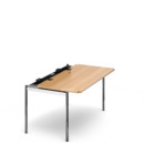 USM Haller Tisch Advanced, 150 x 75 cm, 05-Buche natur, Klappe rechts