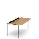 USM Haller Tisch Advanced, 150 x 75 cm, 07-Eiche lackiert natur, Klappe rechts