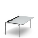 USM Haller Tisch Advanced, 175 x 100 cm, 02-Kunstharz perlgrau, Klappe links