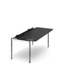 USM Haller Tisch Advanced, 175 x 75 cm, 06-Eiche lackiert schwarz, Klappe links