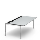 USM Haller Tisch Advanced, 200 x 100 cm, 02-Kunstharz perlgrau, Ohne Klappe
