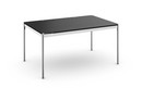 USM Haller Tisch Plus, 150 x 100 cm, 06-Eiche lackiert schwarz, Klappe links