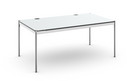USM Haller Tisch Plus, 175 x 100 cm, 02-Kunstharz perlgrau, Ohne Klappe