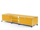 USM Haller TV-Lowboard XL auf Rollen, Goldgelb RAL 1004