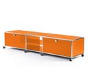 USM Haller TV-Lowboard XL auf Rollen, Reinorange RAL 2004