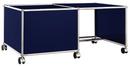 USM Haller Kinder Rolltisch, Kasten links, Stahlblau RAL 5011