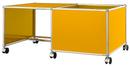 USM Haller Kinder Rolltisch, Kasten rechts, Goldgelb RAL 1004