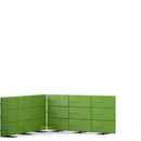 USM Privacy Panels Akustikecke, 2,25 m (3 Elemente), 1,09 m (3 Elemente), 2,25 m (3 Elemente), Grün