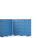 USM Privacy Panels Akustikecke, 2,25 m (3 Elemente), 1,79 m (5 Elemente), 2,25 m (3 Elemente), Blau