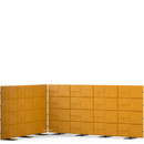 USM Privacy Panels Akustikecke, 3,00 m (4 Elemente), 1,44 m (4 Elemente), 2,25 m (3 Elemente), Gelb