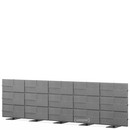 USM Privacy Panels Akustikwand, 3,75 m (5 Elemente), 1,09 m (3 Elemente), Anthrazitgrau
