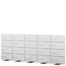 USM Privacy Panels Akustikwand, 3,75 m (5 Elemente), 1,44 m (4 Elemente), Hellgrau