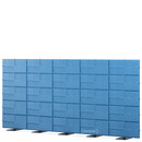 USM Privacy Panels Akustikwand, 3,75 m (5 Elemente), 1,79 m (5 Elemente), Blau